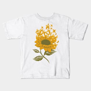 Sunflower Butterfly by Tobe Fonseca Kids T-Shirt